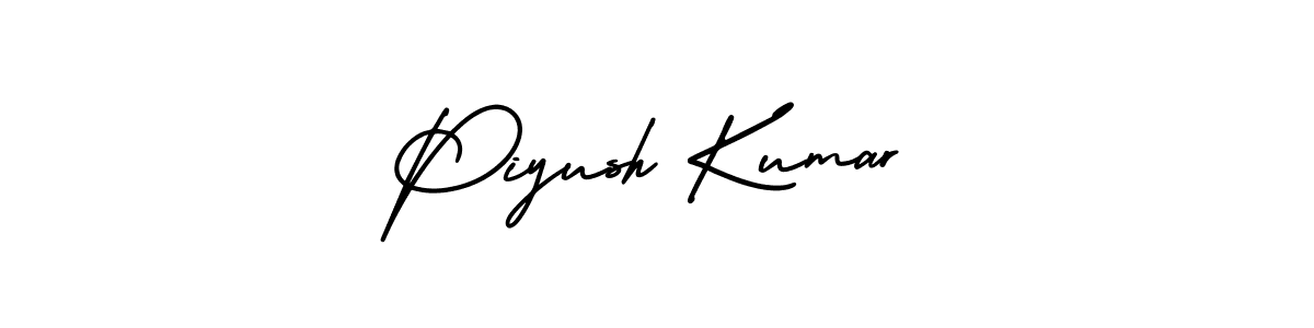 How to make Piyush Kumar signature? AmerikaSignatureDemo-Regular is a professional autograph style. Create handwritten signature for Piyush Kumar name. Piyush Kumar signature style 3 images and pictures png