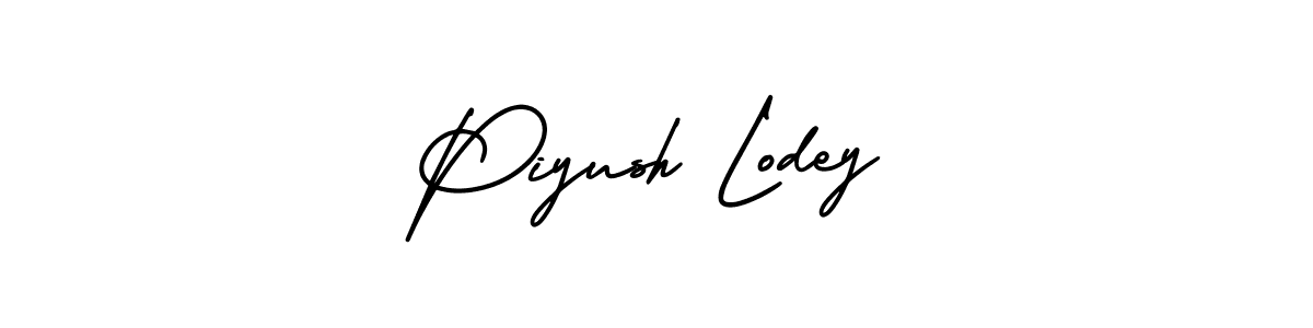 Use a signature maker to create a handwritten signature online. With this signature software, you can design (AmerikaSignatureDemo-Regular) your own signature for name Piyush Lodey. Piyush Lodey signature style 3 images and pictures png