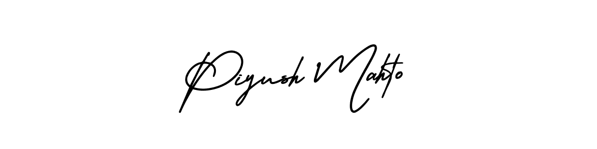Similarly AmerikaSignatureDemo-Regular is the best handwritten signature design. Signature creator online .You can use it as an online autograph creator for name Piyush Mahto. Piyush Mahto signature style 3 images and pictures png