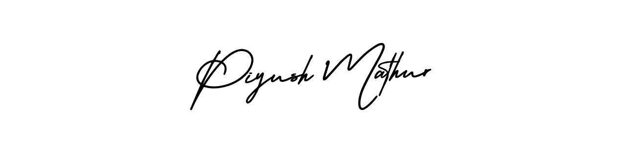 Design your own signature with our free online signature maker. With this signature software, you can create a handwritten (AmerikaSignatureDemo-Regular) signature for name Piyush Mathur. Piyush Mathur signature style 3 images and pictures png