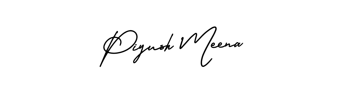 Use a signature maker to create a handwritten signature online. With this signature software, you can design (AmerikaSignatureDemo-Regular) your own signature for name Piyush Meena. Piyush Meena signature style 3 images and pictures png