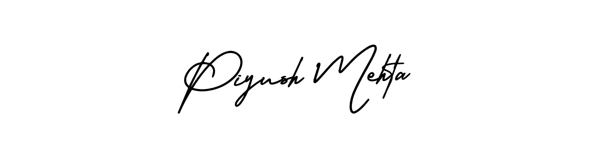 Make a beautiful signature design for name Piyush Mehta. With this signature (AmerikaSignatureDemo-Regular) style, you can create a handwritten signature for free. Piyush Mehta signature style 3 images and pictures png