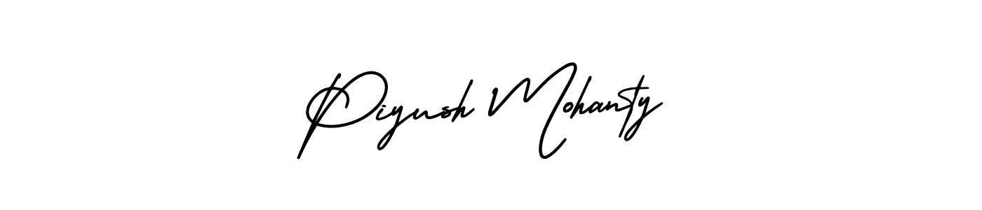 How to make Piyush Mohanty signature? AmerikaSignatureDemo-Regular is a professional autograph style. Create handwritten signature for Piyush Mohanty name. Piyush Mohanty signature style 3 images and pictures png