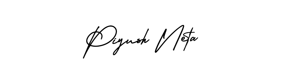 if you are searching for the best signature style for your name Piyush Neta. so please give up your signature search. here we have designed multiple signature styles  using AmerikaSignatureDemo-Regular. Piyush Neta signature style 3 images and pictures png
