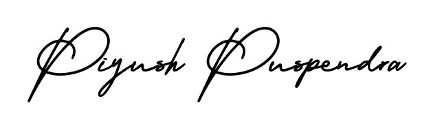 Check out images of Autograph of Piyush Puspendra name. Actor Piyush Puspendra Signature Style. AmerikaSignatureDemo-Regular is a professional sign style online. Piyush Puspendra signature style 3 images and pictures png