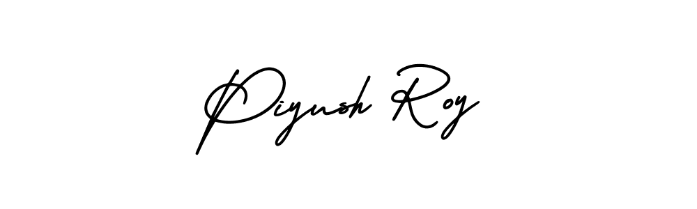 Use a signature maker to create a handwritten signature online. With this signature software, you can design (AmerikaSignatureDemo-Regular) your own signature for name Piyush Roy. Piyush Roy signature style 3 images and pictures png