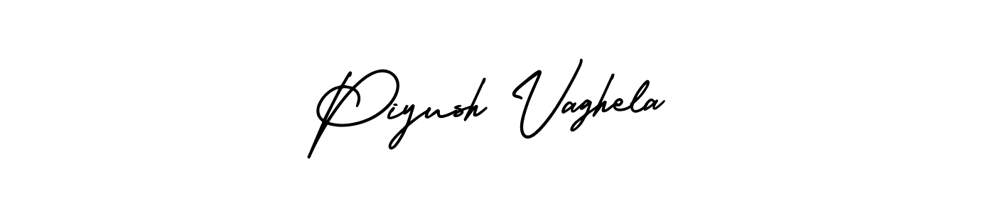 Use a signature maker to create a handwritten signature online. With this signature software, you can design (AmerikaSignatureDemo-Regular) your own signature for name Piyush Vaghela. Piyush Vaghela signature style 3 images and pictures png