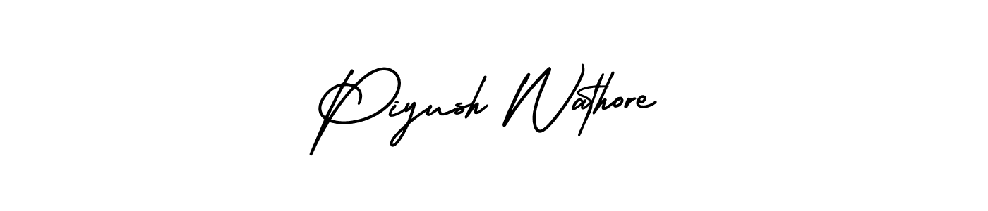 How to make Piyush Wathore name signature. Use AmerikaSignatureDemo-Regular style for creating short signs online. This is the latest handwritten sign. Piyush Wathore signature style 3 images and pictures png