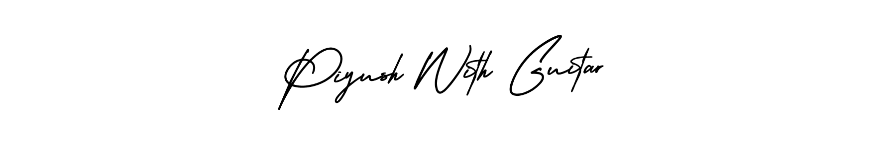 Use a signature maker to create a handwritten signature online. With this signature software, you can design (AmerikaSignatureDemo-Regular) your own signature for name Piyush With Guitar. Piyush With Guitar signature style 3 images and pictures png