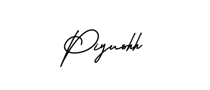 How to make Piyushh name signature. Use AmerikaSignatureDemo-Regular style for creating short signs online. This is the latest handwritten sign. Piyushh signature style 3 images and pictures png