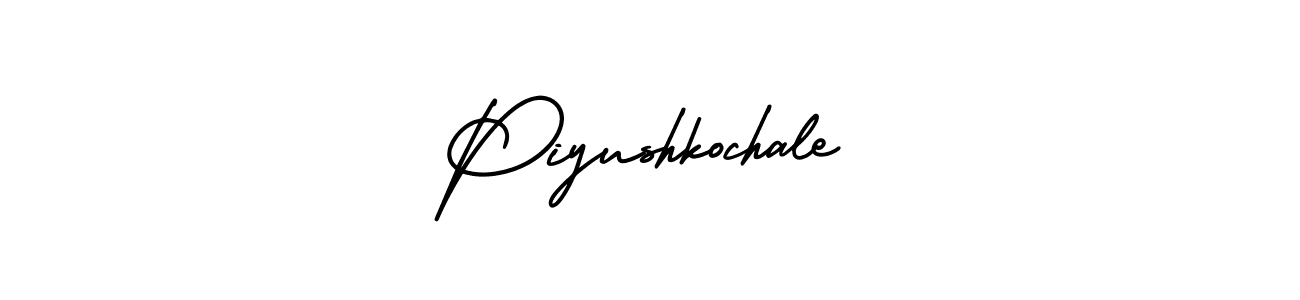 You should practise on your own different ways (AmerikaSignatureDemo-Regular) to write your name (Piyushkochale) in signature. don't let someone else do it for you. Piyushkochale signature style 3 images and pictures png