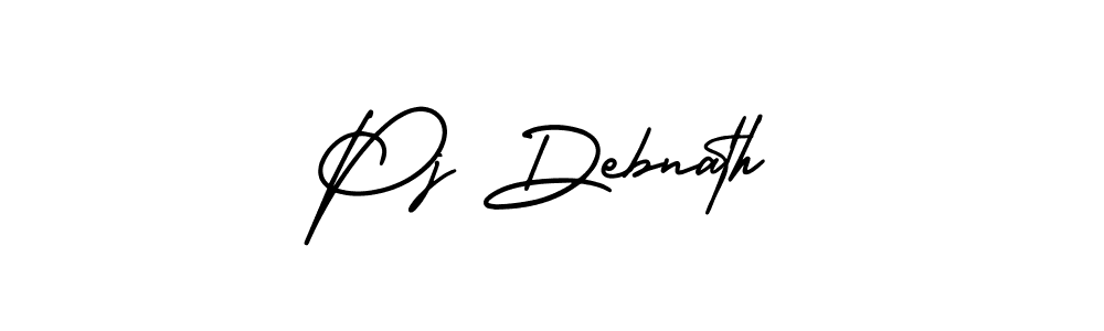 AmerikaSignatureDemo-Regular is a professional signature style that is perfect for those who want to add a touch of class to their signature. It is also a great choice for those who want to make their signature more unique. Get Pj Debnath name to fancy signature for free. Pj Debnath signature style 3 images and pictures png