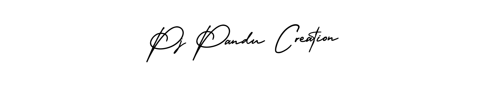 if you are searching for the best signature style for your name Pj Pandu Creation. so please give up your signature search. here we have designed multiple signature styles  using AmerikaSignatureDemo-Regular. Pj Pandu Creation signature style 3 images and pictures png