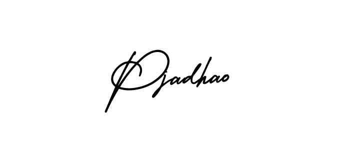 How to Draw Pjadhao signature style? AmerikaSignatureDemo-Regular is a latest design signature styles for name Pjadhao. Pjadhao signature style 3 images and pictures png