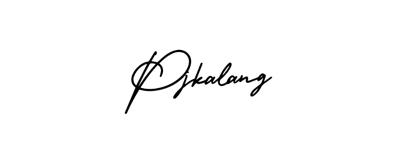 The best way (AmerikaSignatureDemo-Regular) to make a short signature is to pick only two or three words in your name. The name Pjkalang include a total of six letters. For converting this name. Pjkalang signature style 3 images and pictures png
