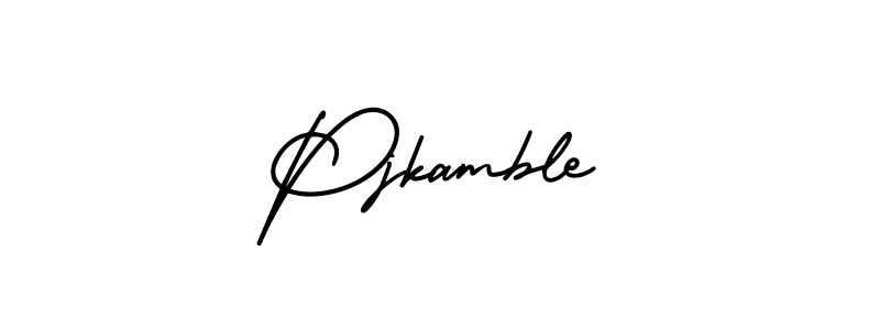 How to Draw Pjkamble signature style? AmerikaSignatureDemo-Regular is a latest design signature styles for name Pjkamble. Pjkamble signature style 3 images and pictures png