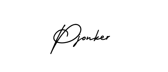 This is the best signature style for the Pjonker name. Also you like these signature font (AmerikaSignatureDemo-Regular). Mix name signature. Pjonker signature style 3 images and pictures png