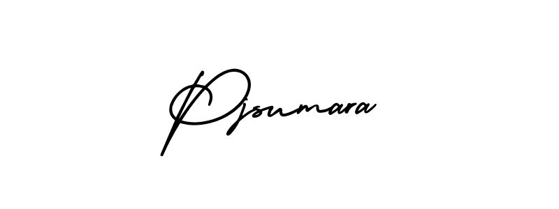 Use a signature maker to create a handwritten signature online. With this signature software, you can design (AmerikaSignatureDemo-Regular) your own signature for name Pjsumara. Pjsumara signature style 3 images and pictures png
