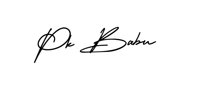 It looks lik you need a new signature style for name Pk Babu. Design unique handwritten (AmerikaSignatureDemo-Regular) signature with our free signature maker in just a few clicks. Pk Babu signature style 3 images and pictures png