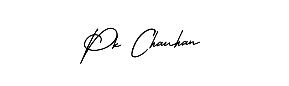 Create a beautiful signature design for name Pk Chauhan. With this signature (AmerikaSignatureDemo-Regular) fonts, you can make a handwritten signature for free. Pk Chauhan signature style 3 images and pictures png