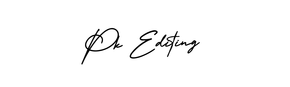Create a beautiful signature design for name Pk Editing. With this signature (AmerikaSignatureDemo-Regular) fonts, you can make a handwritten signature for free. Pk Editing signature style 3 images and pictures png