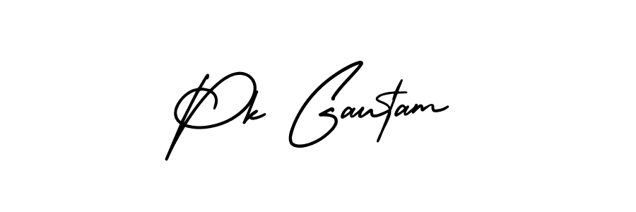 AmerikaSignatureDemo-Regular is a professional signature style that is perfect for those who want to add a touch of class to their signature. It is also a great choice for those who want to make their signature more unique. Get Pk Gautam name to fancy signature for free. Pk Gautam signature style 3 images and pictures png