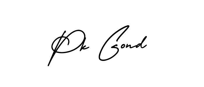 How to make Pk Gond signature? AmerikaSignatureDemo-Regular is a professional autograph style. Create handwritten signature for Pk Gond name. Pk Gond signature style 3 images and pictures png