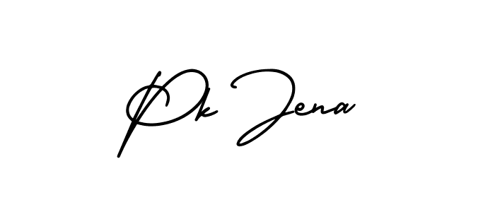 Make a beautiful signature design for name Pk Jena. With this signature (AmerikaSignatureDemo-Regular) style, you can create a handwritten signature for free. Pk Jena signature style 3 images and pictures png