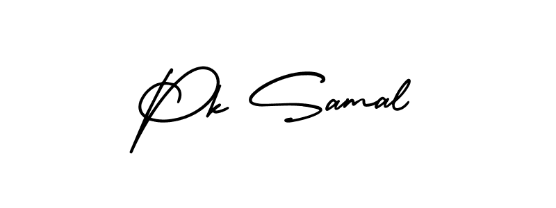 How to Draw Pk Samal signature style? AmerikaSignatureDemo-Regular is a latest design signature styles for name Pk Samal. Pk Samal signature style 3 images and pictures png