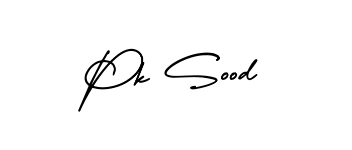 Pk Sood stylish signature style. Best Handwritten Sign (AmerikaSignatureDemo-Regular) for my name. Handwritten Signature Collection Ideas for my name Pk Sood. Pk Sood signature style 3 images and pictures png