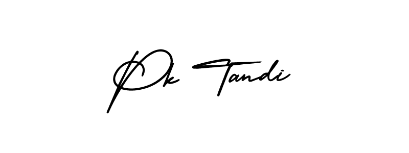How to make Pk Tandi name signature. Use AmerikaSignatureDemo-Regular style for creating short signs online. This is the latest handwritten sign. Pk Tandi signature style 3 images and pictures png