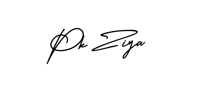 How to Draw Pk Ziya signature style? AmerikaSignatureDemo-Regular is a latest design signature styles for name Pk Ziya. Pk Ziya signature style 3 images and pictures png