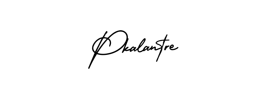 The best way (AmerikaSignatureDemo-Regular) to make a short signature is to pick only two or three words in your name. The name Pkalantre include a total of six letters. For converting this name. Pkalantre signature style 3 images and pictures png