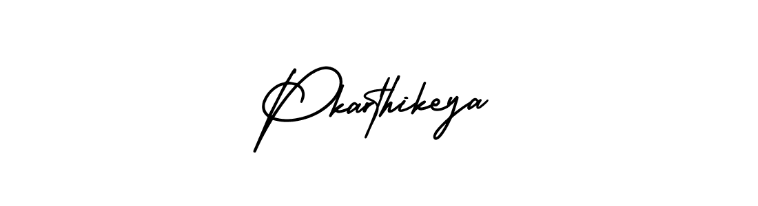 Pkarthikeya stylish signature style. Best Handwritten Sign (AmerikaSignatureDemo-Regular) for my name. Handwritten Signature Collection Ideas for my name Pkarthikeya. Pkarthikeya signature style 3 images and pictures png