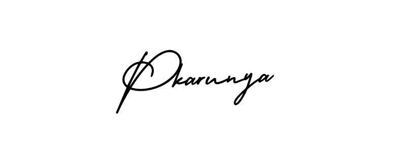 Design your own signature with our free online signature maker. With this signature software, you can create a handwritten (AmerikaSignatureDemo-Regular) signature for name Pkarunya. Pkarunya signature style 3 images and pictures png