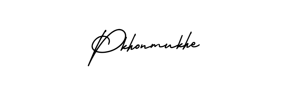 Similarly AmerikaSignatureDemo-Regular is the best handwritten signature design. Signature creator online .You can use it as an online autograph creator for name Pkhonmukhe. Pkhonmukhe signature style 3 images and pictures png