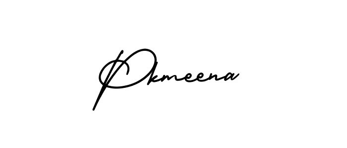 Pkmeena stylish signature style. Best Handwritten Sign (AmerikaSignatureDemo-Regular) for my name. Handwritten Signature Collection Ideas for my name Pkmeena. Pkmeena signature style 3 images and pictures png