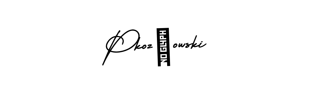 You can use this online signature creator to create a handwritten signature for the name Pkozłowski. This is the best online autograph maker. Pkozłowski signature style 3 images and pictures png