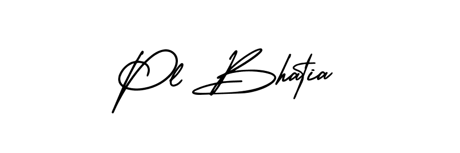 Design your own signature with our free online signature maker. With this signature software, you can create a handwritten (AmerikaSignatureDemo-Regular) signature for name Pl Bhatia. Pl Bhatia signature style 3 images and pictures png