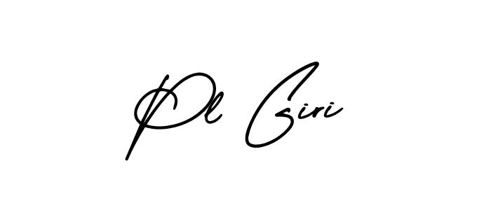 if you are searching for the best signature style for your name Pl Giri. so please give up your signature search. here we have designed multiple signature styles  using AmerikaSignatureDemo-Regular. Pl Giri signature style 3 images and pictures png