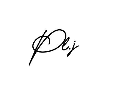 Design your own signature with our free online signature maker. With this signature software, you can create a handwritten (AmerikaSignatureDemo-Regular) signature for name Pl.j. Pl.j signature style 3 images and pictures png