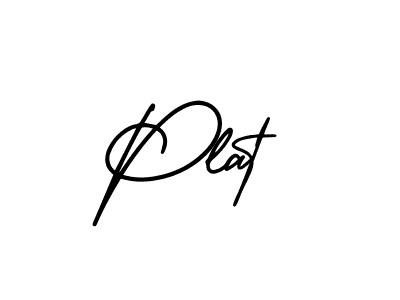 Plat stylish signature style. Best Handwritten Sign (AmerikaSignatureDemo-Regular) for my name. Handwritten Signature Collection Ideas for my name Plat. Plat signature style 3 images and pictures png