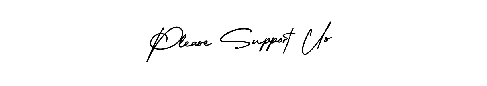 Also we have Please Support Us name is the best signature style. Create professional handwritten signature collection using AmerikaSignatureDemo-Regular autograph style. Please Support Us signature style 3 images and pictures png