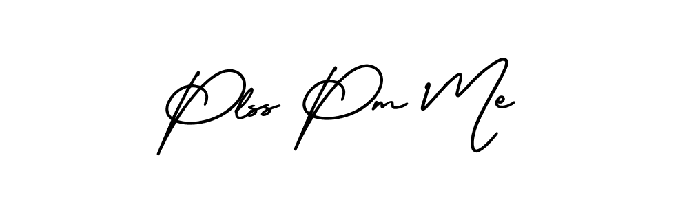 You should practise on your own different ways (AmerikaSignatureDemo-Regular) to write your name (Plss Pm Me) in signature. don't let someone else do it for you. Plss Pm Me signature style 3 images and pictures png