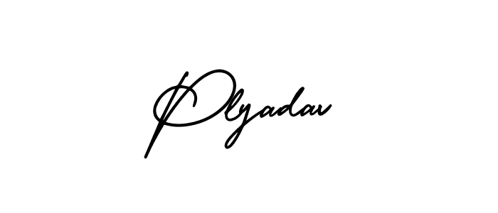How to make Plyadav name signature. Use AmerikaSignatureDemo-Regular style for creating short signs online. This is the latest handwritten sign. Plyadav signature style 3 images and pictures png