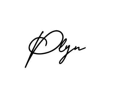 The best way (AmerikaSignatureDemo-Regular) to make a short signature is to pick only two or three words in your name. The name Plyn include a total of six letters. For converting this name. Plyn signature style 3 images and pictures png