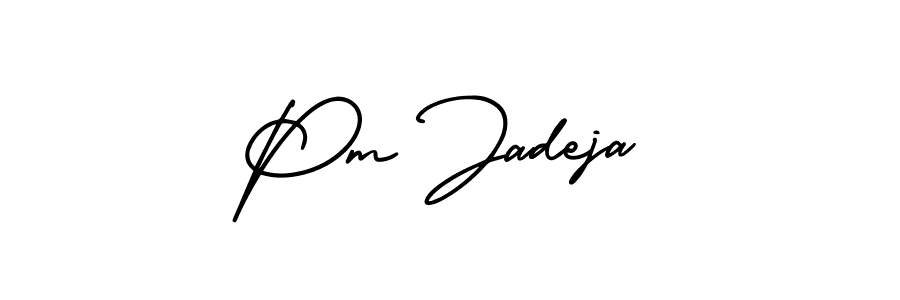 Create a beautiful signature design for name Pm Jadeja. With this signature (AmerikaSignatureDemo-Regular) fonts, you can make a handwritten signature for free. Pm Jadeja signature style 3 images and pictures png