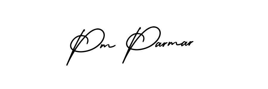 This is the best signature style for the Pm Parmar name. Also you like these signature font (AmerikaSignatureDemo-Regular). Mix name signature. Pm Parmar signature style 3 images and pictures png