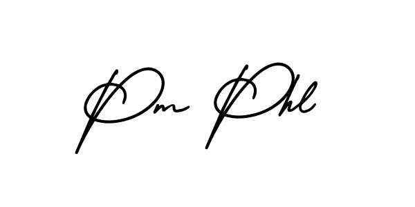 The best way (AmerikaSignatureDemo-Regular) to make a short signature is to pick only two or three words in your name. The name Pm Phl include a total of six letters. For converting this name. Pm Phl signature style 3 images and pictures png