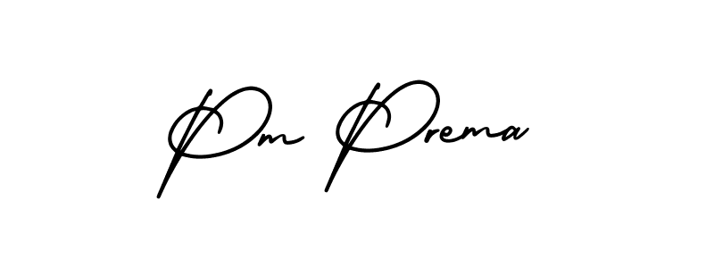 Design your own signature with our free online signature maker. With this signature software, you can create a handwritten (AmerikaSignatureDemo-Regular) signature for name Pm Prema. Pm Prema signature style 3 images and pictures png